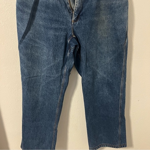 Duluth Trading Co Men's Size 44x32 Blue/Tan Inner Lining Relaxed Jeans Work - Picture 3 of 10